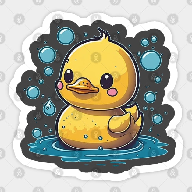 Rubber Duck And Duckling Men Women Kids Sticker by Linco